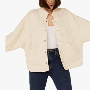 Z Supply Maya Quilted Jacket in Bone XS